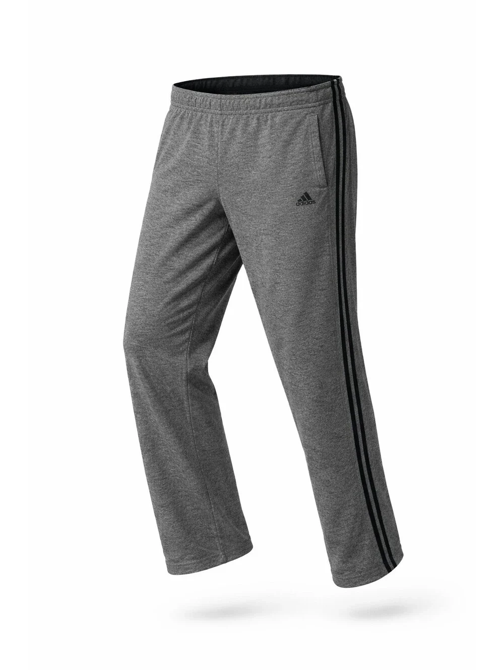 Adidas Climawarm Gray 2XL Track Pants with Black Stripes